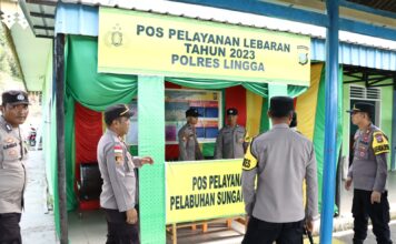 Kapolres Lingga Cek Kesiapan Pos Pelayanan Operasi Ketupat Seligi 2023
