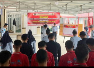 Pegawai dan Warga Binaan Lapas Suliki Gelar Deklarasi Zero Halinar