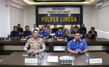Polres Lingga Ikuti Dialog Publik Kemerdekaan Pers dan Perlindungan Jurnalis