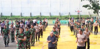 TNI – Polri Bersama Pemkab Asahan Olah Raga Bersama