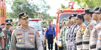 Kapolres Lingga Pimpin Upacara dan Deklarasi Pencegahan Karhutla