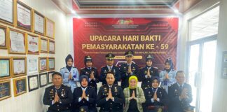 Ikuti Upacara Hari Bhakti Pemasyarakatan ke-59 di Jakarta, Kamesworo Sampaikan Ini