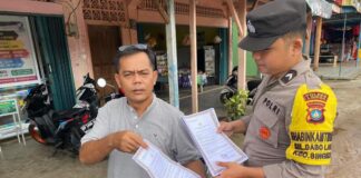Polres Lingga Gencar Sampaikan Isi Maklumat Kapolda Kepri Tentang Larangan Membakar Hutan dan Lahan