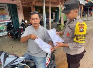 Polres Lingga Gencar Sampaikan Isi Maklumat Kapolda Kepri Tentang Larangan Membakar Hutan dan Lahan