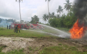 Manlap Kekah Gesit-23 Hari Kedua, Lanud RSA Laksanakan Latihan Pemadam Kebakaran dan Crash Team