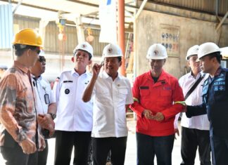 Gubernur Kepri Dampingi Menteri KP Tinjau Pembuatan Kapal Pengawas Perikanan