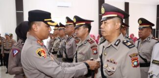 Kapolres Lingga Pimpin Upacara Sertijab Sejumlah PJU, Diantaranya Kasat Narkoba dan Polsek Senayang