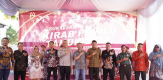 Bupati Asahan Ikuti Rangkaian Kirab Pemilu Tahun 2024