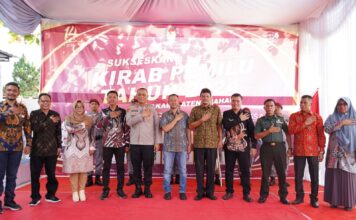 Bupati Asahan Ikuti Rangkaian Kirab Pemilu Tahun 2024