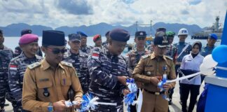 Danlanal Ranai Pimpin Peresmian KBN di Desa Sabang Mawang Barat