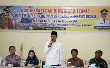 Pemkab Lima Puluh Kota Berikan Kemudahan Perizinan bagi Pelaku Usaha