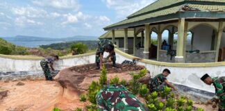 Kenang Insiden PPRC 2017, Prajurit Batalyon Komposit GP Bersih Masjid Abdul Aziz Tanjung Datuk