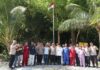 Sempena HUT Bhayangkara ke 77, Polsek Bintan Timur Kibarkan Bendera Merah Putih di Pulau Terluar