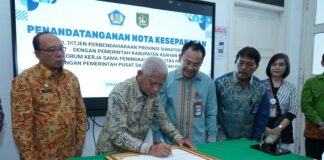 Kanwil Ditjen Perbendaharaan Provsu dengan Pemerintah Kabupaten Asahan Tandatangani Nota Kerja Sama