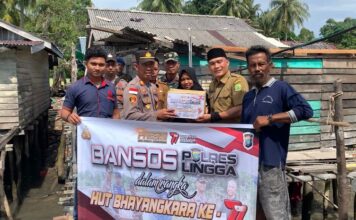 Jelang Hari Bhayangkara ke 77, Polsek Senayang Berbagi Dengan Masyarakat