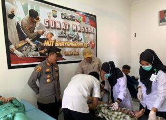 Polsek Senayang Gelar Sunat Massal