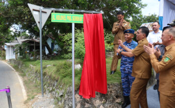 Danlanud RSA dan Bupati Natuna Resmikan Nama Jalan Kolonel Pnb Sumihar Sihotang