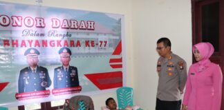 Hari Bhayangkara ke 77, Polres Natuna Gelar Donor Darah
