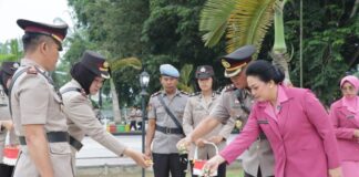 Sambut HUT Bhayangkara ke 77 Kapolres Asahan Gelar Tabur Bunga di Makam Pahlawan