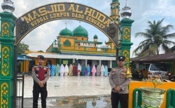 Polres Lingga Terjunkan Personil Amankan Pelaksanaan Sholat Idul Adha 1444 Hijrah