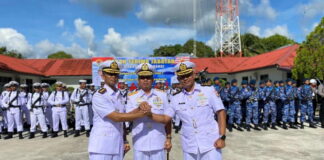 Danlantamal IV Batam Pimpin Sertijab Danlanal Ranai dari Kolonel Laut (P) Arif Prasetyo ke Kolonel Laut (P) Maman Nurachman