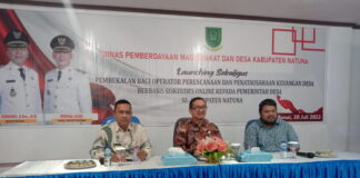 Launching Siskeudes, Sekda Natuna Minta Bendahara Hati-hati Buat Laporan Administrasi