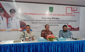 Launching Siskeudes, Sekda Natuna Minta Bendahara Hati-hati Buat Laporan Administrasi
