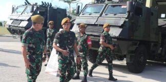 Kunjungan Kerja Ke Batalyon Komposit 1/GP, Danpussenarmed Tinjau Alutsista dan Prajurit Rai Armed