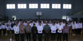 Ratusan Kades di Lampura Gelar Deklarasi Damai Pilkades Serentak