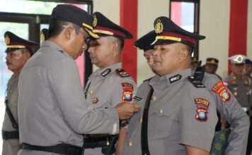 Kapolres Natuna Pimpin Sertijab Kasat Samapta dan Kapolsek Serasan