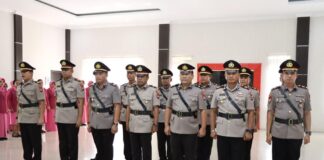 Kapolres Lingga Pimpin Upacara Pelantikan dan Sertijab Sejumlah Pejabat Utama