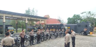 Jelang Pemilu 2024, Satuan Samapta Polres Lingga Cek Randis