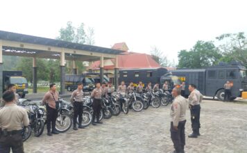 Jelang Pemilu 2024, Satuan Samapta Polres Lingga Cek Randis