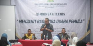 Dinas Koperasi dan UKM Aceh Gelar Bimtek Menjahit Bagi Wirausaha Pemula di Aceh Utara
