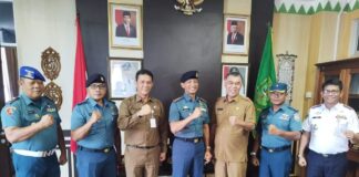 Perkenalan Sebagai Pejabat Baru, Danlanal Ranai Lakukan Kunjungan Silaturahmi ke Kantor Bupati Natuna