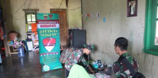 Usai Latihan, Prajurit Batalyon Komposit 1/GP Gelar Karya Bhakti