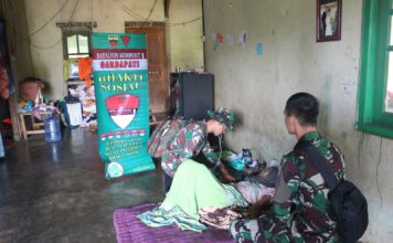Usai Latihan, Prajurit Batalyon Komposit 1/GP Gelar Karya Bhakti