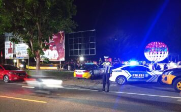 Ciptakan Kamtibmas Kondusif, Polres Natuna Gelar Patroli Presisi Blue Light