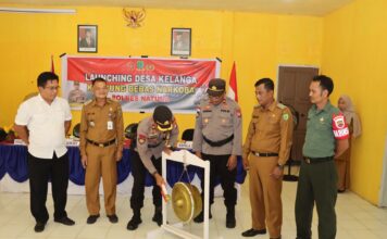 Polres Natuna Launching Desa Kelanga Sebagai Kampung Bebas Narkoba