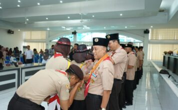 Asisten Pemerintahan dan Kesejahteraan Rakyat Lepas Peserta Raimuna Nasional ke XII