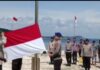 Polres Bintan Kibarkan Bendera Merah Putih di Pulau Terluar