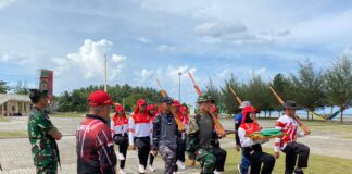 Danlanal Ranai Tinjau Latihan Paskibraka Tingkat Provinsi Kepri