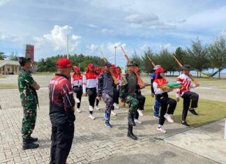 Danlanal Ranai Tinjau Latihan Paskibraka Tingkat Provinsi Kepri