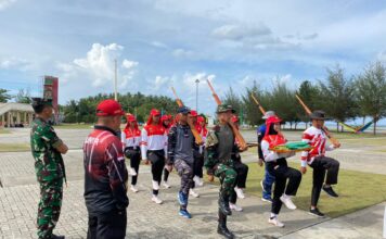 Danlanal Ranai Tinjau Latihan Paskibraka Tingkat Provinsi Kepri