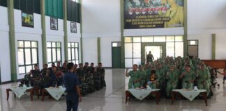 Prajurit dan Persit Batalyon Komposit 1/GP Ikuti Sosialisasi Pencegahan Kanker dan Tumor