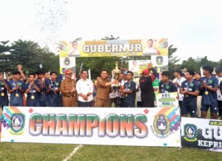 Ansar Ahmad Resmi Tutup Kejuaraan Sepak Bola Piala Gubernur Kepri Tahun 2023 Zona Natuna