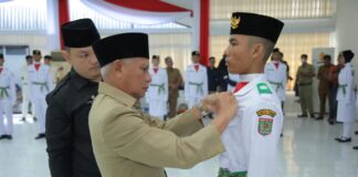 Bupati Asahan Kukuhkan Paskibraka Kabupaten Asahan Tahun 2023