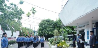 Dinas Kominfo Kabupaten Asahan Gelar Upacara Pengibaran Bendera Peringati HUT ke 78 RI