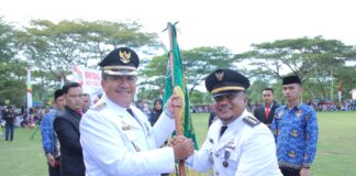 Wakil Bupati Asahan Pimpin Upacara Penurunan Bendera Merah Putih