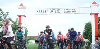 Bupati Asahan Gowes Bersama Komunitas Sepeda